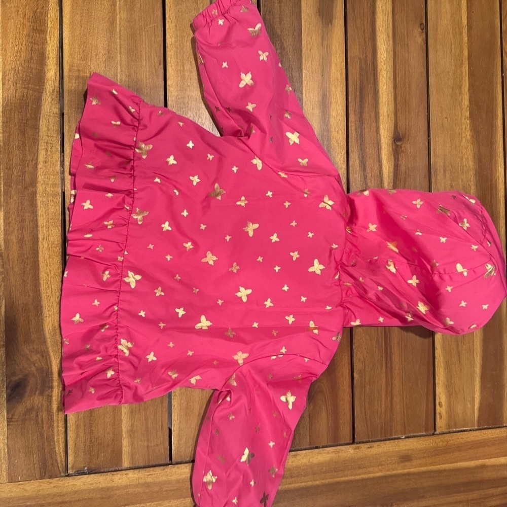 Baby Girl London Fog Pink Butterfly Jacket 12 Mos - Picture 2 of 5